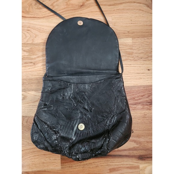 Vintage 90s Creations By Tony Lama Snakeskin Leather Purse Retro Grunge Chic - Picture 6 of 15